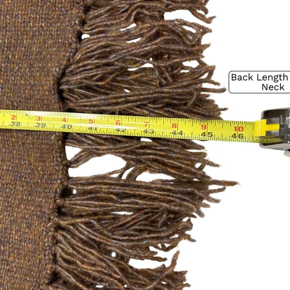 Long Brown Chunky Cable Knit Sweater Coat Open Front - Picture 5 of 8